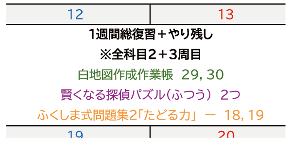e-Liveのみ利用型私立中学のスケジュール例3